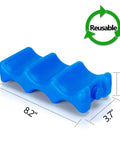 No Sweat Breast Milk Ice Packs Bpa Free Reusable Cooling Inserts For Nursing Bottles Pack Of Two, blue, 8.2x3.7x2 inches.