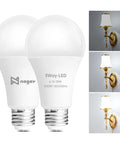 Three Way A21 LED Light Bulbs 50 100 150W Equivalent, 5000K Daylight, E26 Medium Base, 2 Pack with wall sconces