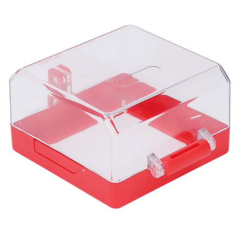 Emergency Stop Cover Lockout Protector With Transparent Polycarbonate Shell And Mounting Hardware Fits 105x105x63mm E Stop Buttons