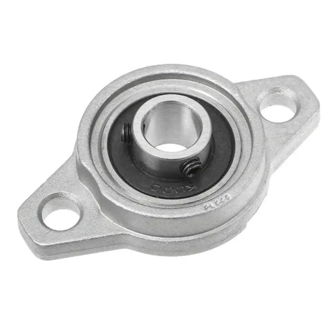 Heavy Duty Self Aligning Pillow Block Bearing Zinc Alloy Housing Insert For Linear Motion Thrust Load Support Sizes Eight To Seventeen Millimeter, two-bolt
