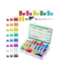 Fuses Assortment Kit With Standard And Small Blade Fuses 304 Pcs Box Shaped Set Includes Low And Tall Profile Fuses And Puller