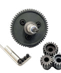 Durable 6878 Differential Gear Slipper Clutch Kit With 54T 32P Spur Gear And 15T 17T 19T Pinions For 1/10 Slash Stampede Rustler 4X4 RC Trucks Metal Gear Set Built To Handle Tough Off Road Runs, showing black steel gear set and tools