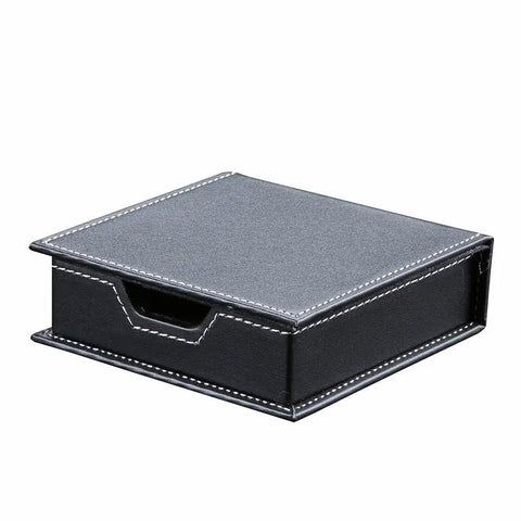 5 Piece Desk Organizer Set With PU Leather Finish Looks Slick And Keeps Your Desk Ultra Tidy Black note paper holder