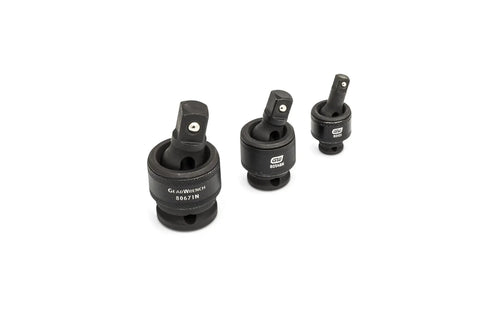 Seventeen Piece Impact Drive Tool Accessories Set For One Quarter Inch Three Eighths Inch And One Half Inch Drives with Cr Mo Steel