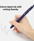 Handwriting with 6 Pack 0.5mm Gel Pens Quick Dry Black Ink, Fine Point Rollerball Pens For Smooth Writing on paper