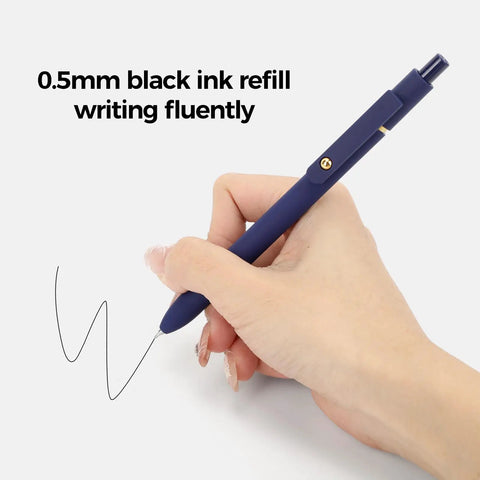 Handwriting with 6 Pack 0.5mm Gel Pens Quick Dry Black Ink, Fine Point Rollerball Pens For Smooth Writing on paper