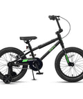 16 Inch Kids Bike For Ages 4 And Up, BMX Style Youth Bicycle With Training Wheels, Black Steel Frame