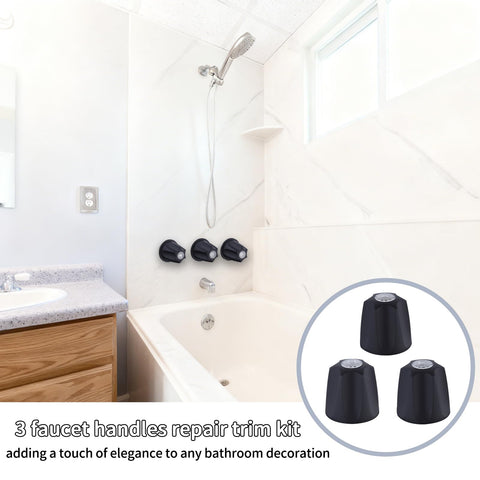 Bathroom with Fix-It Remodel Kit For Price Pfister Verve Tub And Shower With 3-Handle 39619 Black Finish installed