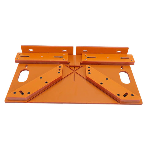 Straight Shooter Door And Window Casing Cutting Guide with adjustable clamping bar for precision miter cutting and smooth installation.