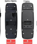 Diagram showing fit compatibility for the Front Left Power Window Master Switch for 2012-2015 Dodge Grand Caravan and Ram models.