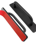 Two Pack Self Stick Adhesive Cabinet Door Handles For Kitchen Cabinets Dressers Closets And Sliding Doors Black 148mm Small Size No Drill Installation Durable Aluminum Alloy With Smooth Surface And Easy Grab