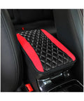 Fresh Fit Car Center Console Pad Red Waterproof Auto Interior Glow Up Heavy Duty PU Leather Armrest Cover in vehicle