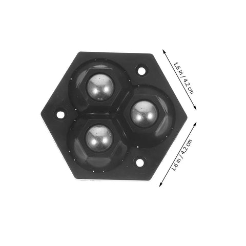 Base of 4 Pack Mini Swivel Caster Wheels With Self Adhesive Base For Storage Boxes And Office Equipment Silent No Drill Install Durable Abs And Steel