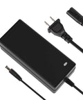 12V 5A DC Power Supply Switching Adapter 60W With 2.1x5.5mm Connector 100-240V AC Input Works With LED Strip Lights, Wireless Routers, Security Cameras, ADSL Modems, Switches, LCD Monitors, Indoor Use, black wall adapter with US plug