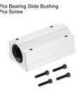 Smooth Ride SCS16LUU Linear Motion Ball Bearing Slide Bushing Set For 16mm Round Shaft with screws, 84mm long aluminum block.