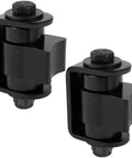 Two Pack Weld On Hinges With Bearing, Beefy Adjustable Heavy Duty Gate Hinges For Ranch, Driveway And Steel Fence Gates, 1100 Lb Capacity Weldable, Black E Coat Finish shown from side view