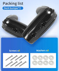 Hella Sturdy Marine Grade Dock Corner Bumpers Boss Level 10 6 Inch Inflatable Boat Hull Protectors For 90 Degree Angles pack with two black dock bumpers.