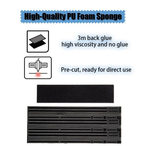 Heavy Duty Self Adhesive Light Leak Seal Foam Gasket Tape Kit For Yashica Electro 35 Film Cameras showing pre-cut PU foam sponge with adhesive backing.