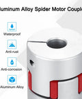 Aluminum Shaft Coupler 6mm To 8mm Flexible Spider Coupling 30mm Length 25mm Diameter Joint Shaft Connector, aluminum alloy