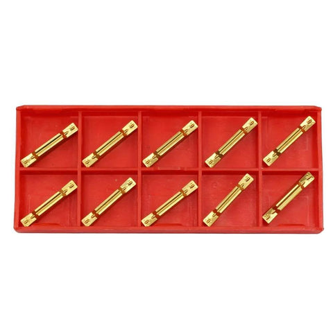 Carbide Grooving Inserts MGMN300 Multilayer Coated CNC Lathe Inserts For MGEHR MGIVR Grooving Cutoff Tool 10-piece set in red box