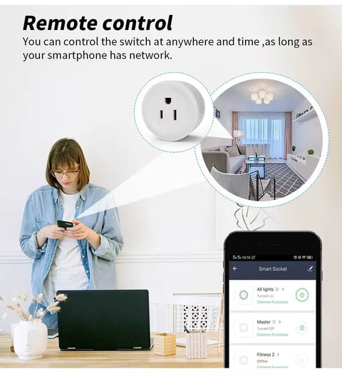 Two Pack Smart Plug That Just Works WiFi Outlet 16A 2200W Max Works With Alexa And Google Assistant Via Smart Life App