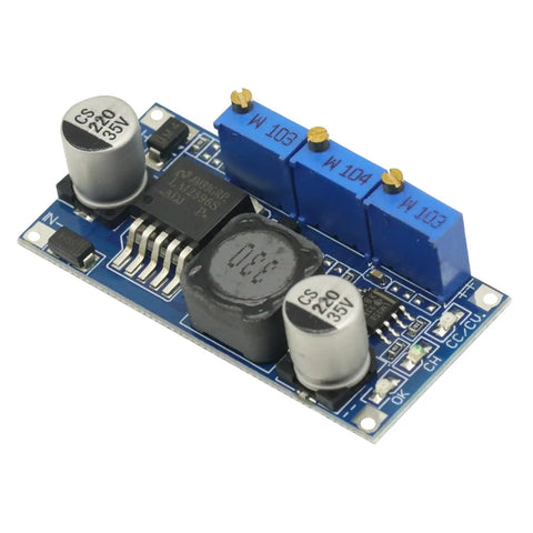 Five Pack Constant Current LED Driver DC-DC Converter 7V-35V Step Down CC CV Power Supply Module, blue circuit board