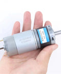 Beefy 100 kg cm High Torque Planetary Gear Motor for DC 12V and 24V Systems, 8mm Shaft, compact size in hand