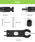 Solar MC4 Connector Kit With 30 Pairs And 60 Pieces Waterproof IP67 1000V 30A Male And Female Connectors Pins And 2 Wrenches