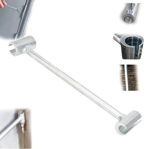 Door Hinge Clearance Adjustment Tool Beefed Up Alloy Steel Double End Wrench 14mm And 19mm For Fire Security Cleanroom Door Repair Squeaks Misalignment Fix With Quiet Hinges