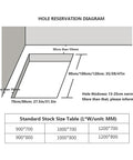 Hole reservation diagram for Electric Attic Ladder Pull Down Folding Loft Stairs Built Like A Tank With Top Shelf Alloy Build And Hassle Free Operation Safety Handrails For Effortless Ceiling Access 80X120CM.
