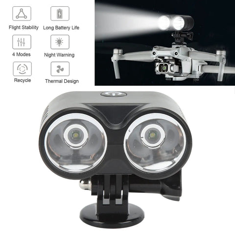 Universal 4 Mode Drone Owl Searchlight For Night Ops Flying Fishing Bait Release And Payload Delivery Dual Bright Beams