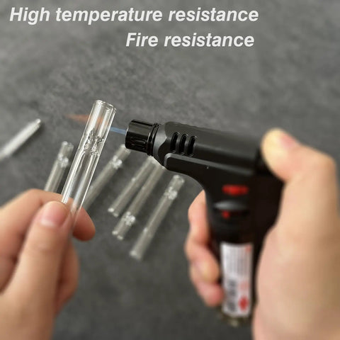Using a torch to demonstrate Six Pack Glass Tubes For High Temperature Use, Heat And Acid Alkali Resistant, Four Inch Length
