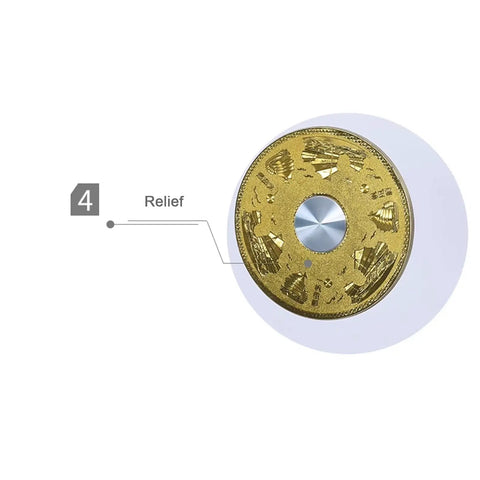 Clear Glass Lazy Susan Turntable For Dining Tables And Kitchens, detailed view of relief pattern on spinning tray surface
