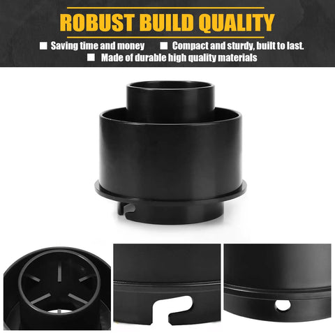 Dust Gets Routed Fast With This Badass Planer Vacuum Adapter Replacement Compatible With Dewalt Dw735 Units, showing robust black plastic design.