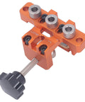 Three In One Doweling Jig Kit With Aluminum Construction Pro Grade Precision Drilling Guide And Positioning, front view.