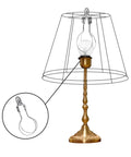 Clip On Lampshade Adapter Kit With Harp Holder And Finial Support, Easy No Harp Needed For Direct Shade Mount, Nickel Finish
