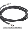 Badass Durable Nylon Airbrush Hose Spanning 1.8 Meters with Universal 1 8 Interface coiled, showing durable black nylon material and fittings.