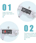 Stainless Steel Digital Caliper With Large LCD Screen, 6 Inch Vernier Caliper, Go-To Handy Tool For DIY And Home Use display