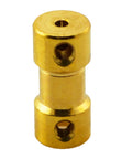 4 Pack 2Mm To 3Mm Brass Flexible Shaft Coupler With Screws For RC Airplanes And Boats, close-up of brass coupling piece