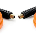 Built Tough Heavy Duty Hybrid Air Compressor Lead In Hose 3 Eighth Inch By 6 Feet Featuring 1 Fourth Mnpt Threads Pack Of Two, orange air hose