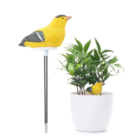Two Probe Soil Moisture Meter With Watering Alarm Bird Plant Water Tester And Hygrometer Sensor Easy Peasy To Use Gardening Tool Kit For Indoor Or Outdoor Plants Yellow