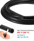 Close-up of Silicone Tubing 9/32 Inch ID (7mm) by 7/16 Inch OD (11mm), 10 Ft High Temp Hose with heat resistance detail, black