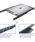 Adjustable Four Post Server Shelf Rails For Network Cabinets Rock Solid Cold Rolled Steel Mount Brackets No Sweat Install Fits Nineteen To Thirty Inch Frames Top Shelf Rig Pack Of Two showing installation features and design.