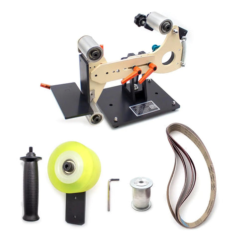 Heavy Duty Belt Sander Frame 730 X 50 Mm Adapter For Angle Grinder Retrofit Desktop Grinding Tool, full set with components.