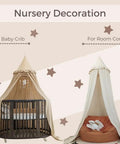 Kids Bed Canopy With Ruffles In Pastel Nougat over crib and reading nook, frilled cotton tent, nursery decoration