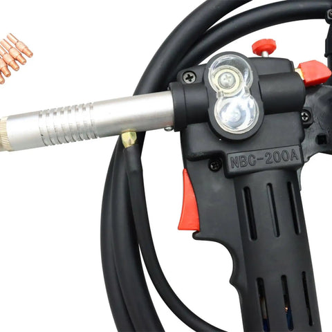 DC24V Aluminum Core Welding Gun For Miller 300371 Millermatic 140 180 211 Spoolmate 100 Wire Drawing Welder, nozzle view
