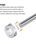Four Pack Heavy Duty Double Split Clamp On Shaft Collar For Seven Eighths Inch Shaft Two Piece Aluminum Alloy Clamping Collar