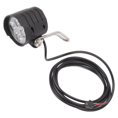 12W Ultra Bright Bike Front Light For Electric Bikes And Scooters With Fog Lights And Horn, Easy To Install, Fits 36V 48V 52V 60V Ebikes, Crazy Bright Night Riding LED Headlamp For Trails And Road