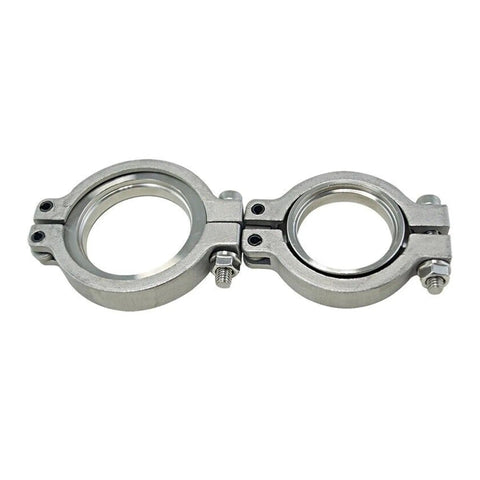 44mm V Band Flange Clamp Set For MVR Wastegate Replacement With Stainless Steel Inlet And Outlet Flanges Includes Screws Nuts And Seals