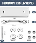 Stainless Steel Dock Ladder Hardware Attachment Kit For Pontoon Ladders And Swim Platforms Heavy Duty Replacement Set product dimensions